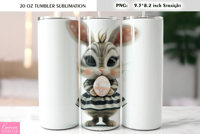Cute Easter bunny tumbler sublimation Sublimation Kseniia designer 