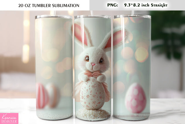 Cute Easter bunny tumbler sublimation Sublimation Kseniia designer 