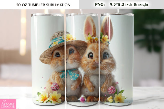 Cute Easter bunny tumbler sublimation Sublimation Kseniia designer 