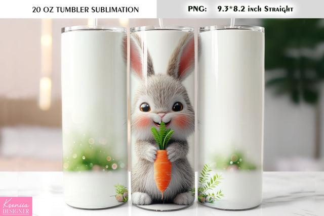Cute Easter bunny tumbler sublimation Sublimation Kseniia designer 