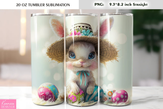 Cute Easter bunny tumbler sublimation Sublimation Kseniia designer 