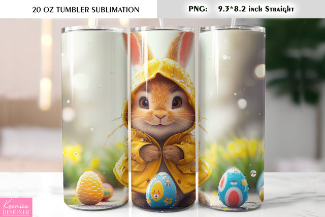 Cute Easter bunny tumbler sublimation Sublimation Kseniia designer 