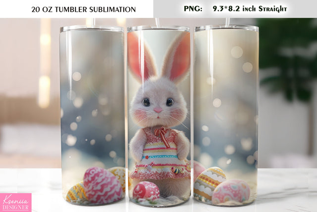 Cute Easter bunny tumbler sublimation Sublimation Kseniia designer 