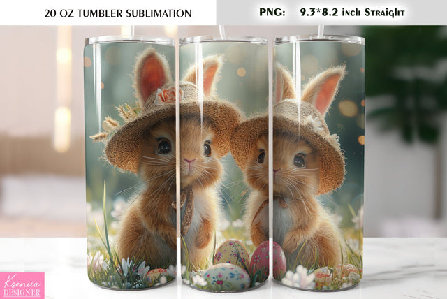 Cute Easter bunny tumbler sublimation Sublimation Kseniia designer 