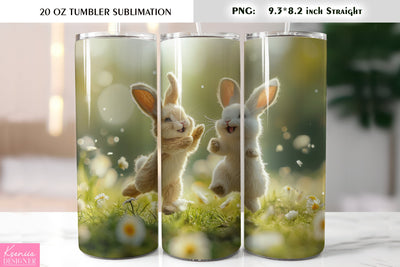 Cute Easter bunny tumbler sublimation Sublimation Kseniia designer 