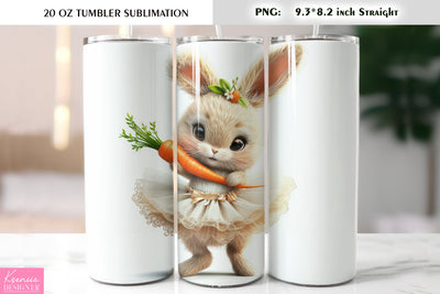 Cute Easter bunny tumbler sublimation Sublimation Kseniia designer 