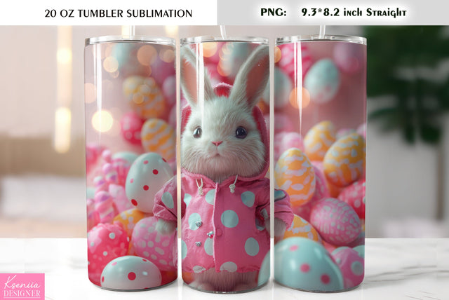 Cute Easter bunny tumbler sublimation Sublimation Kseniia designer 