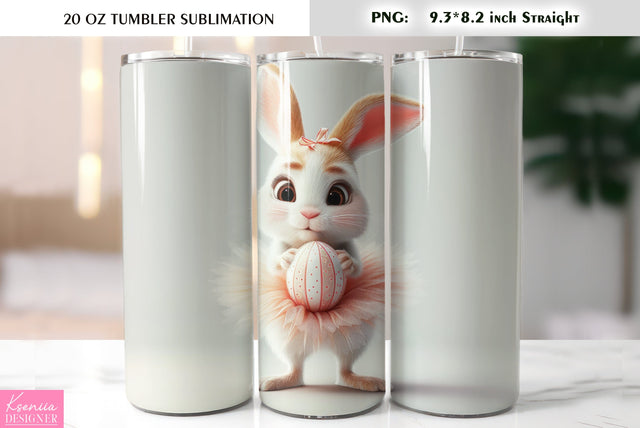 Cute Easter bunny tumbler sublimation Sublimation Kseniia designer 