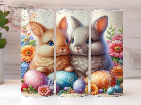 Cute Easter Bunny Tumbler Wrap, Easter Day Design, 20oz Sublimation Wrap, Digital Download Tumbler, Happy Easter Art, Bunny Tumbler Design, Spring Holiday Gift, Easter Drinkware Sublimation Lara' s Designs 