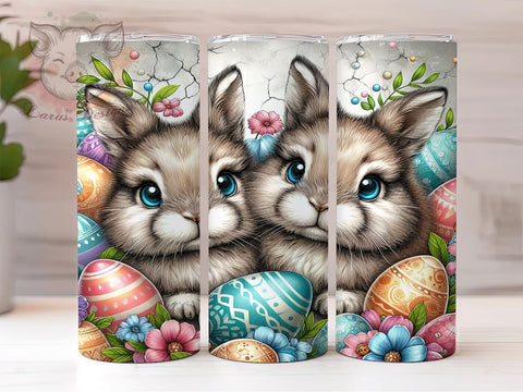 Cute Easter Bunny Tumbler Wrap, Easter Day Design, 20oz Sublimation Wrap, Digital Download Tumbler, Happy Easter Art, Bunny Tumbler Design, Spring Holiday Gift, Easter Drinkware Sublimation Lara' s Designs 