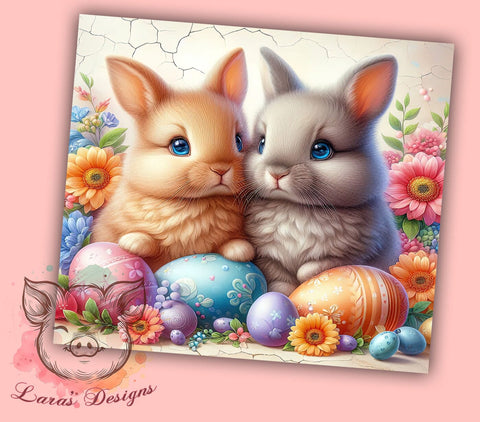 Cute Easter Bunny Tumbler Wrap, Easter Day Design, 20oz Sublimation Wrap, Digital Download Tumbler, Happy Easter Art, Bunny Tumbler Design, Spring Holiday Gift, Easter Drinkware Sublimation Lara' s Designs 