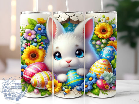 Cute Easter Bunny Tumbler Wrap, Egg Easter Design, 20oz Sublimation Wrap, Bunny and Egg Art, Digital Download Tumbler, Spring Drinkware, Easter Gift Idea, Adorable Bunny Design Sublimation ToriDesigns 