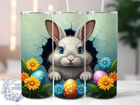 Cute Easter Bunny Tumbler Wrap, Egg Easter Design, 20oz Sublimation Wrap, Bunny and Egg Art, Digital Download Tumbler, Spring Drinkware, Easter Gift Idea, Adorable Bunny Design Sublimation ToriDesigns 
