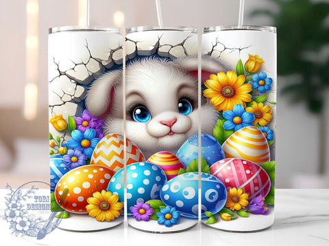 Cute Easter Bunny Tumbler Wrap, Egg Easter Design, 20oz Sublimation Wrap, Bunny and Egg Art, Digital Download Tumbler, Spring Drinkware, Easter Gift Idea, Adorable Bunny Design Sublimation ToriDesigns 
