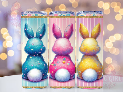 Cute Easter Bunny Tumbler Wrap, Glitter Easter Design, 20oz Sublimation Wrap, Bunny Glitter Drinkware, Digital Download Tumbler, Spring Tumbler Art, Easter Gift Idea, Adorable Bunny Design Sublimation SvggirlplusArt 