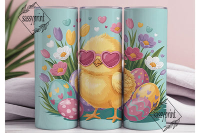 Cute Easter Chick 20oz Tumbler Wrap Sublimation sassyprint 