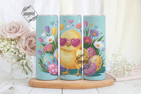 Cute Easter Chick 20oz Tumbler Wrap Sublimation sassyprint 