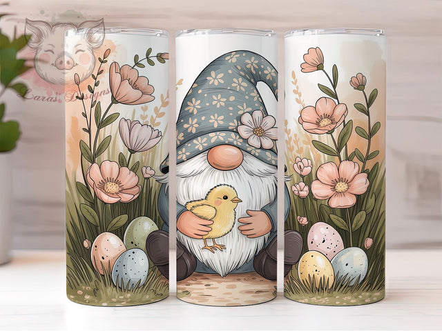 Cute Easter Chick Gnome Tumbler, Cute Gnome Tumbler, Stylish 20oz Wrap, Sublimation Design, Trendy Gift Idea, Holiday Gnome Wrap, Festive Easter Chick Tumbler Sublimation Lara' s Designs 