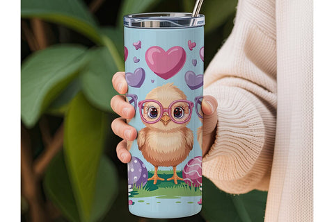 Cute Easter Chicks 20oz Tumbler Wrap Sublimation DesignSVG 