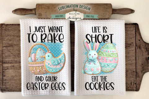 Cute Easter Cookies | Kitchen Towel Sublimation Designs Sublimation Ewe-N-Me Designs 