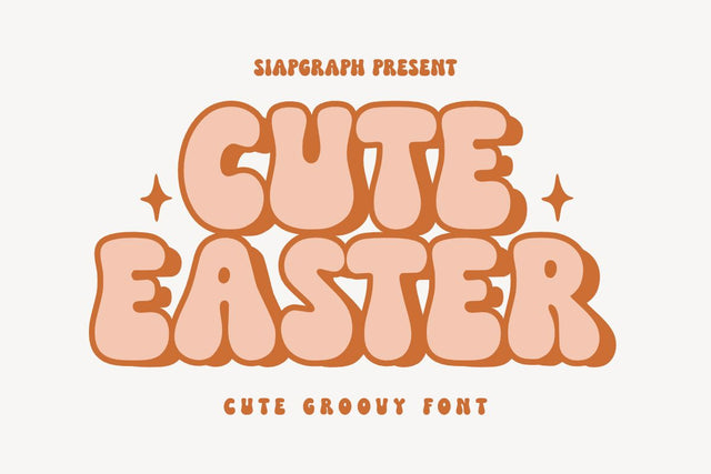 Cute Easter - Cute Groovy Font Font Masyafi Studio 
