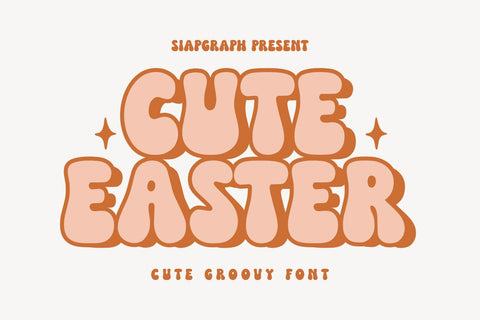 Cute Easter - Cute Groovy Font Font Masyafi Studio 