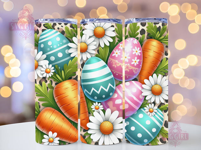 Cute Easter Eggs 20oz Tumbler Wrap Sublimation Design, Straight Tapered Tumbler Wrap, Happy Easter Tumbler Png, Instant Digital Download Sublimation SvggirlplusArt 