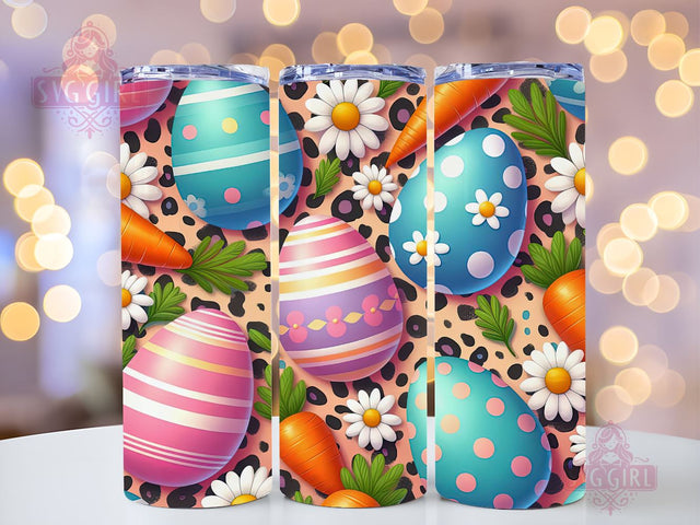 Cute Easter Eggs 20oz Tumbler Wrap Sublimation Design, Straight Tapered Tumbler Wrap, Happy Easter Tumbler Png, Instant Digital Download Sublimation SvggirlplusArt 