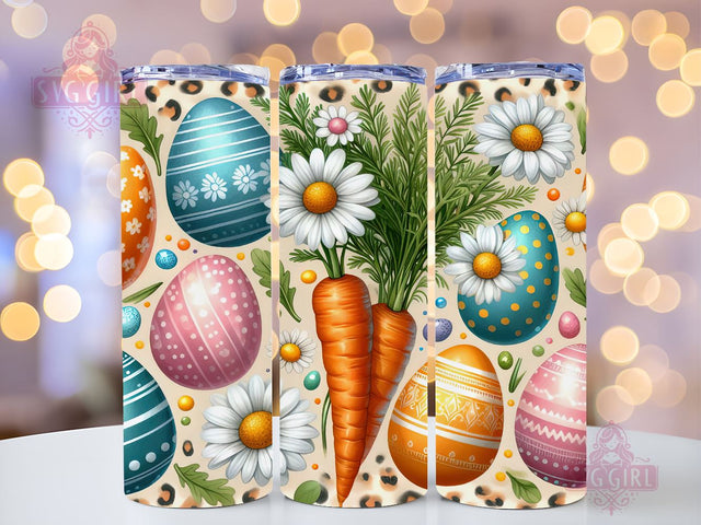 Cute Easter Eggs 20oz Tumbler Wrap Sublimation Design, Straight Tapered Tumbler Wrap, Happy Easter Tumbler Png, Instant Digital Download Sublimation SvggirlplusArt 
