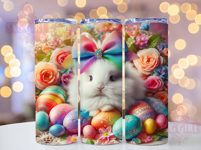 Cute Easter Eggs Bunny Tumbler, Bunny Tumbler Design, Cute Easter Wrap, Stylish 20oz Wrap, Sublimation Design, Trendy Gift Idea, Inspirational Easter Tumbler Sublimation SvggirlplusArt 