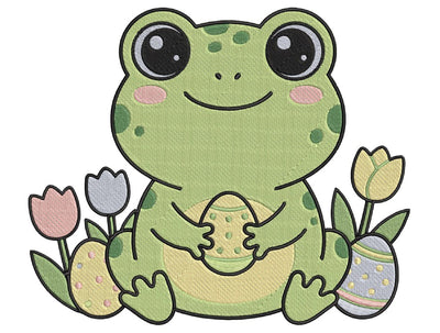 Cute Easter Frog Embroidery Design Embroidery/Applique DESIGNS designartist 