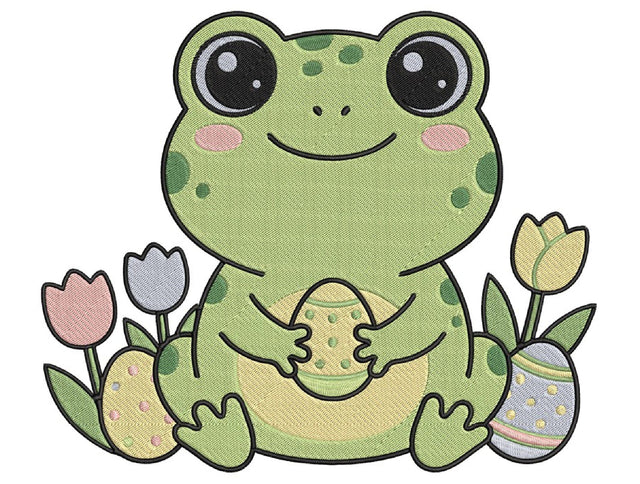 Cute Easter Frog Embroidery Design Embroidery/Applique DESIGNS designartist 
