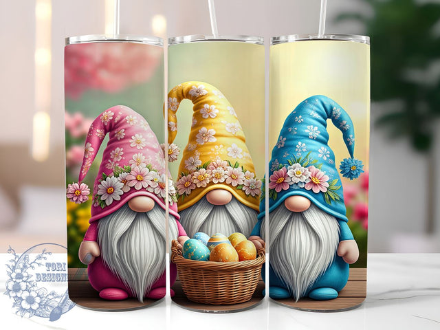 Cute Easter Gnome Egg Basket Tumbler Wrap, Easter Egg Basket Drinkware, 20oz Tumbler Wrap, Sublimation Mug, Spring Decor, Easter Gift, Gnome Lover Gift Sublimation ToriDesigns 
