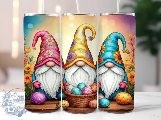 Cute Easter Gnome Egg Basket Tumbler Wrap, Easter Egg Basket Drinkware, 20oz Tumbler Wrap, Sublimation Mug, Spring Decor, Easter Gift, Gnome Lover Gift Sublimation ToriDesigns 