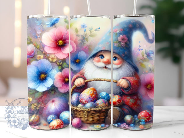 Cute Easter Gnomes 20 oz Skinny Tumbler Sublimation Design, Happy Easter Tumbler Png, Straight & Tapered Tumbler Wrap, Instant Digital Download Sublimation ToriDesigns 