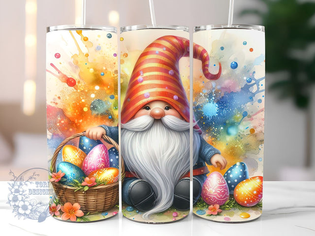 Cute Easter Gnomes 20 oz Skinny Tumbler Sublimation Design, Happy Easter Tumbler Png, Straight & Tapered Tumbler Wrap, Instant Digital Download Sublimation ToriDesigns 