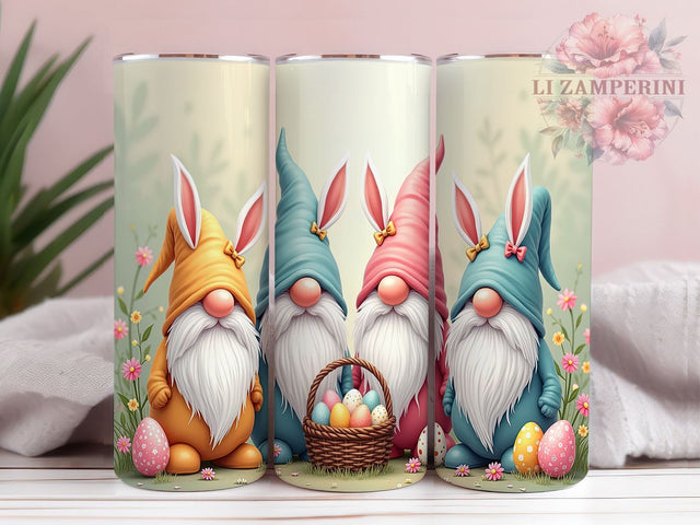 Cute Easter Gnomes 20oz Tumbler Wrap PNG, Gnomes Easter Day Tumbler PNG Sublimation Design, Straight & Tapered Tumbler Wrap, Instant Digital Download Sublimation Li Zamperini 