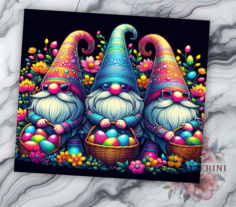 Cute Easter Gnomes 20oz Tumbler Wrap PNG, Gnomes Easter Day Tumbler PNG Sublimation Design, Straight & Tapered Tumbler Wrap, Instant Digital Download Sublimation Li Zamperini 