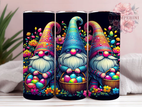 Cute Easter Gnomes 20oz Tumbler Wrap PNG, Gnomes Easter Day Tumbler PNG Sublimation Design, Straight & Tapered Tumbler Wrap, Instant Digital Download Sublimation Li Zamperini 