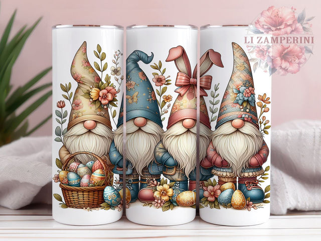 Cute Easter Gnomes 20oz Tumbler Wrap PNG, Gnomes Easter Day Tumbler PNG Sublimation Design, Straight & Tapered Tumbler Wrap, Instant Digital Download Sublimation Li Zamperini 