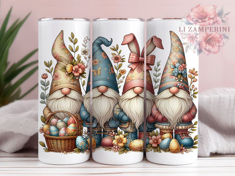 Cute Easter Gnomes 20oz Tumbler Wrap PNG, Gnomes Easter Day Tumbler PNG Sublimation Design, Straight & Tapered Tumbler Wrap, Instant Digital Download Sublimation Li Zamperini 