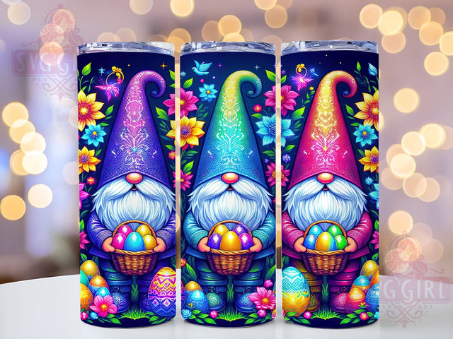 Cute Easter Gnomes 20oz Tumbler Wrap Sublimation Design, Straight Tapered Tumbler Wrap, Gnome Easter Egg Basket Tumbler Png, Instant Digital Download Sublimation SvggirlplusArt 