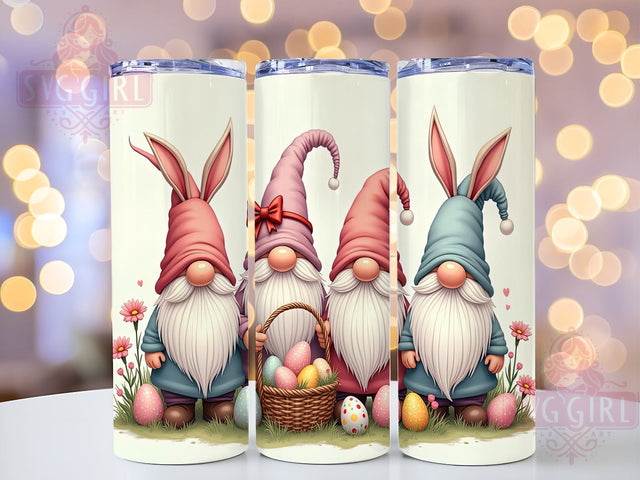 Cute Easter Gnomes 20oz Tumbler Wrap Sublimation Design, Straight Tapered Tumbler Wrap, Gnomes Easter Day Tumbler Png, Instant Digital Download Sublimation SvggirlplusArt 