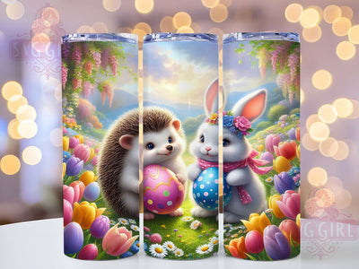 Cute Easter Hedgehog Tumbler, Bunny Tumbler Design, Cute Easter Wrap, Stylish 20oz Wrap, Sublimation Design, Trendy Gift Idea, Inspirational Easter Tumbler Sublimation SvggirlplusArt 