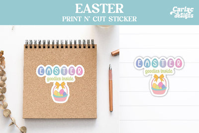 Cute Easter Packaging Sticker Sublimation Carla C Designs 