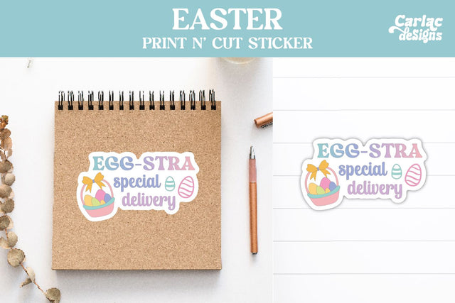Cute Easter Packaging Sticker Sublimation Carla C Designs 