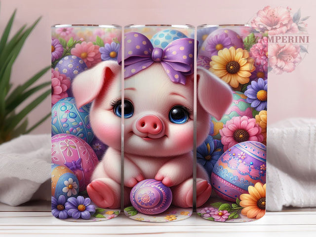 Cute Easter Pig Tumbler, Cute Pig Tumbler, Egg Easter Wrap, Farm Animal Easter Wrap, Stylish 20oz Wrap, Sublimation Design, Trendy Gift Idea Sublimation Li Zamperini 