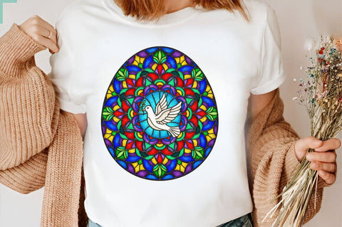 Cute Easter Stained Glass Clipart Bundle Sublimation SVGArt 