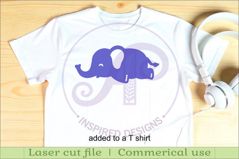 Cute Elephant SVG Laser Cut Files Animal Silhouette 1 SVG APInspireddesigns 