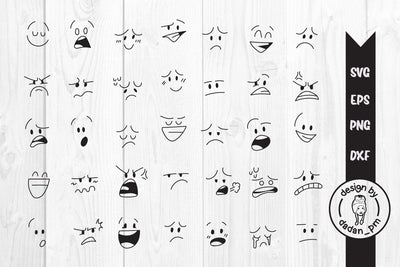 Cute emoji hand drawn svg, emoticon svg SVG dadan_pm 